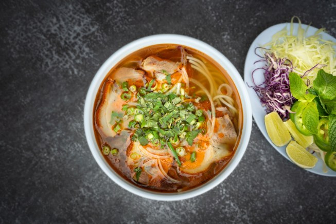 Spicy beef vermicelli soup